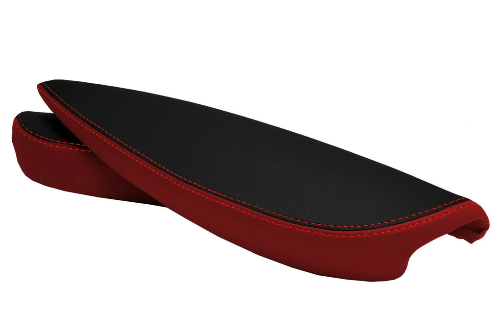 Armrest Door Panel Cover Leather for Mini Cooper R55 (2007–2015) Black Red