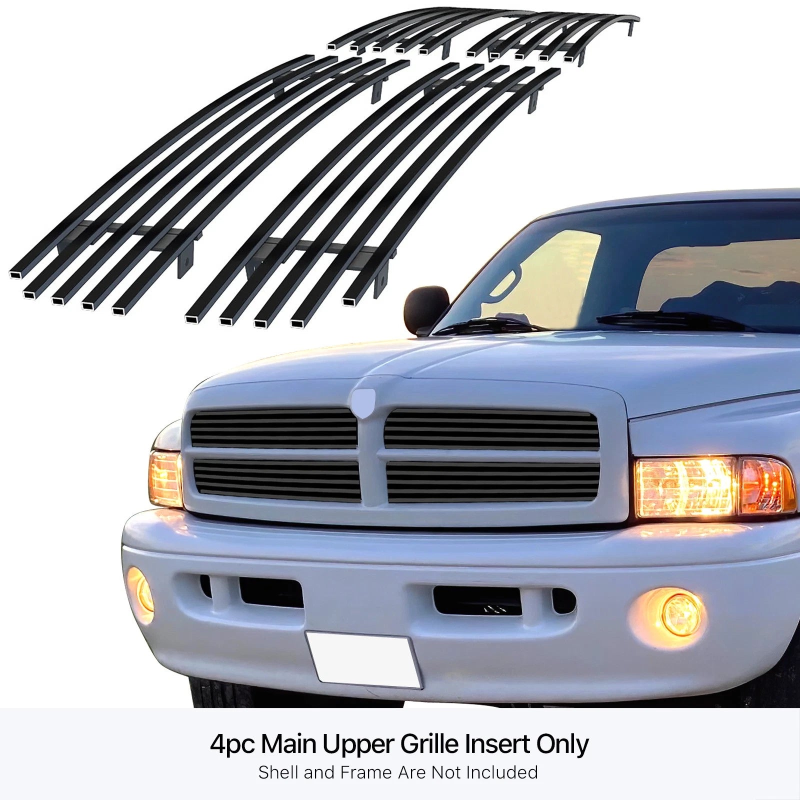 Black Billet Grille Insert for Dodge Ram Sport (1999-2001)