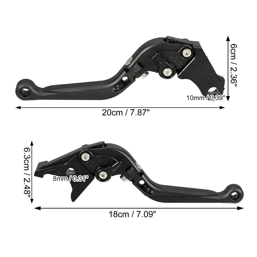 Folding Brake Clutch Levers 1 Pair for Honda 250 (2017-2021) Black