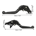 Folding Brake Clutch Levers 1 Pair for Honda 250 (2017-2021) Black
