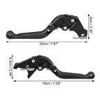 Folding Brake Clutch Levers 1 Pair for Honda 250 (2017-2021) Black