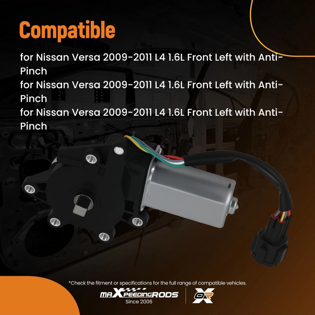Front Left Power Window for Nissan Versa (2009–2011) 742-498 80731ED00A