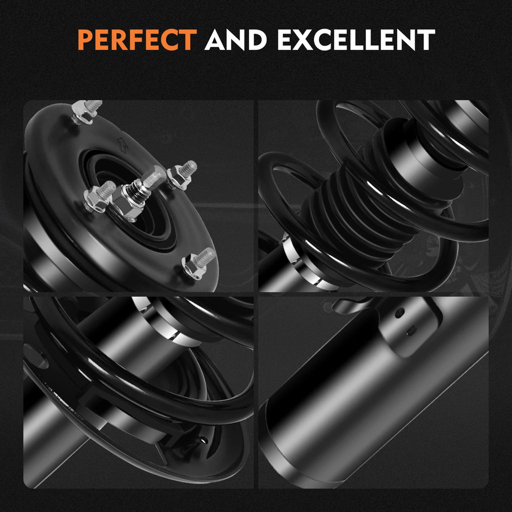 2 Complete Struts Springs & Mounts + 2 Rear Shocks for Ford Taurus (2010–2011)