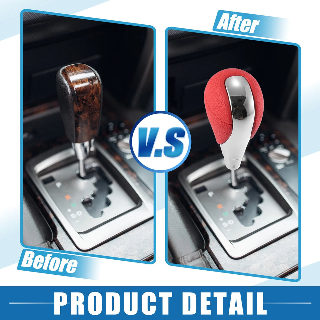 Gear Shift Knob for Lexus Toyota (Red Silver Tone)