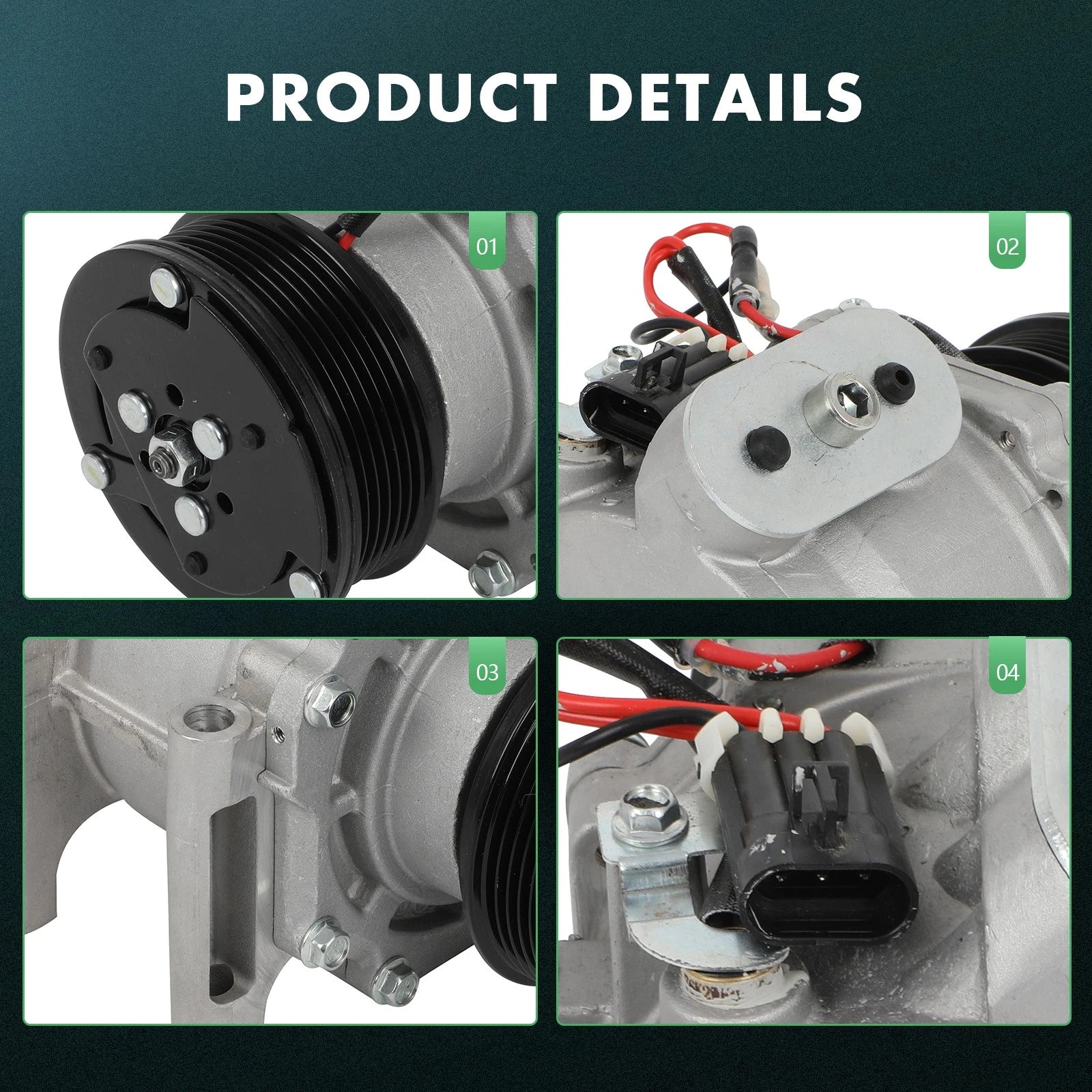 AC Compressor with Clutch for Chevrolet Trailblazer GMC Envoy (2002–2009)