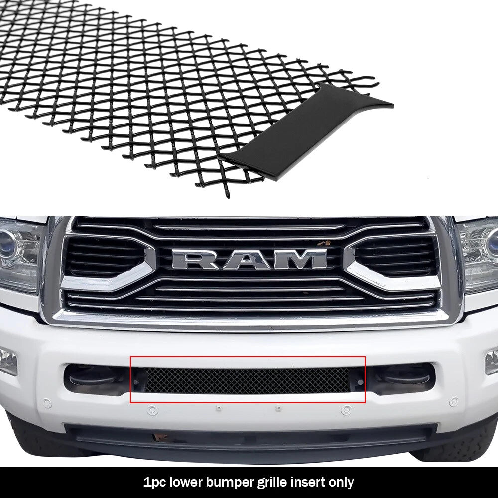 Tow Hook Grille for Ram 2500/3500 (2010–2018) Black Mesh Stainless