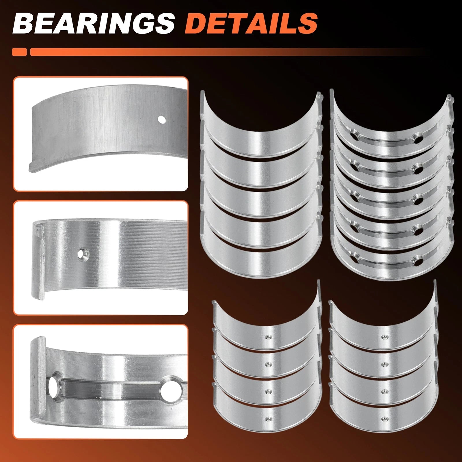 20Pcs Main and Rod Bearings Set for Kia Optima Sportage (2011–2016) No. 210202G100