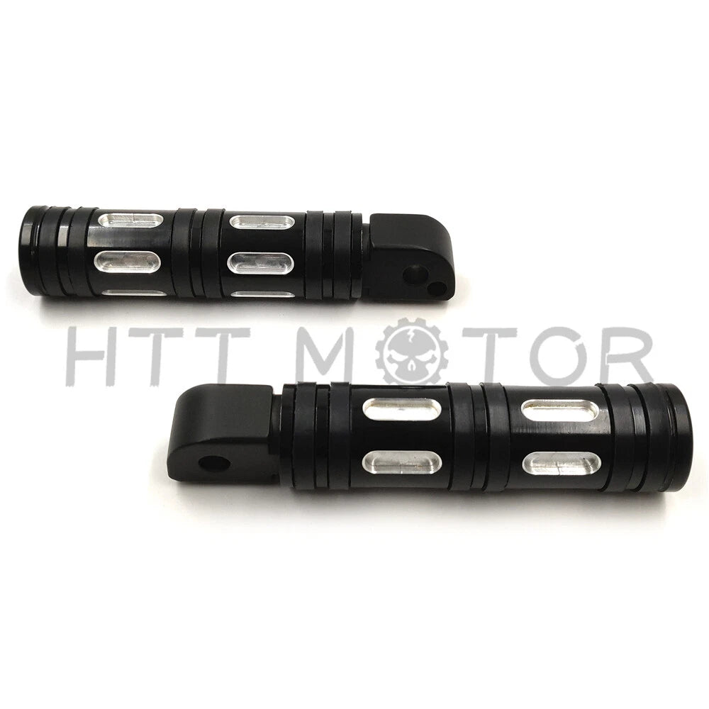 Black Edge Cut Footpegs for Harley Softail Fat Boy FLFB, Fat Bob FX (2018–2023)