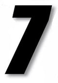Number "7" Decals for Motorcycle Racing (Universal)