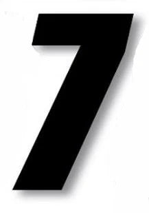 Number "7" Decals for Motorcycle Racing (Universal)