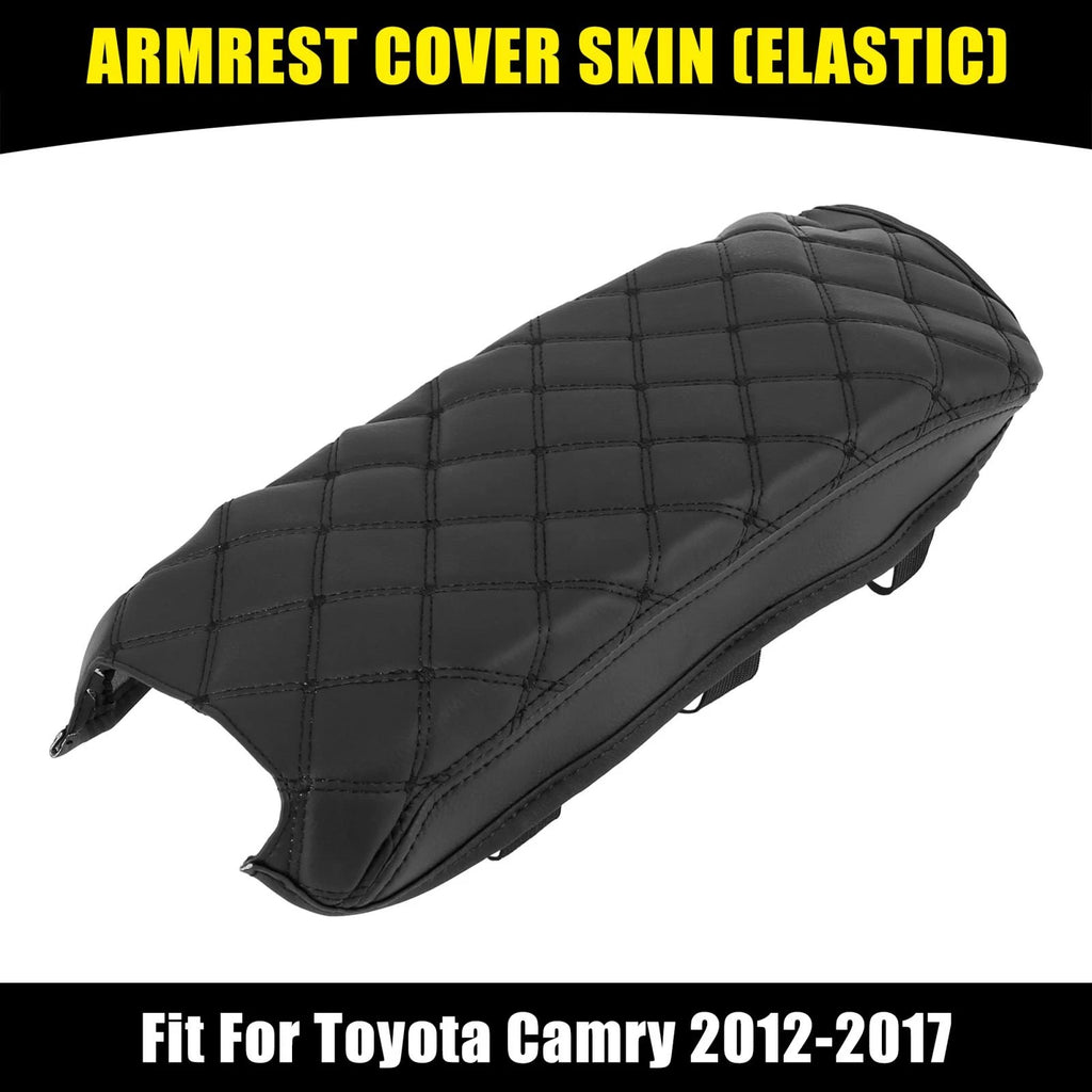 Center Console Lid Armrest Cover for Toyota Camry (2012–2017) Black