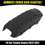 Center Console Lid Armrest Cover for Toyota Camry (2012–2017) Black