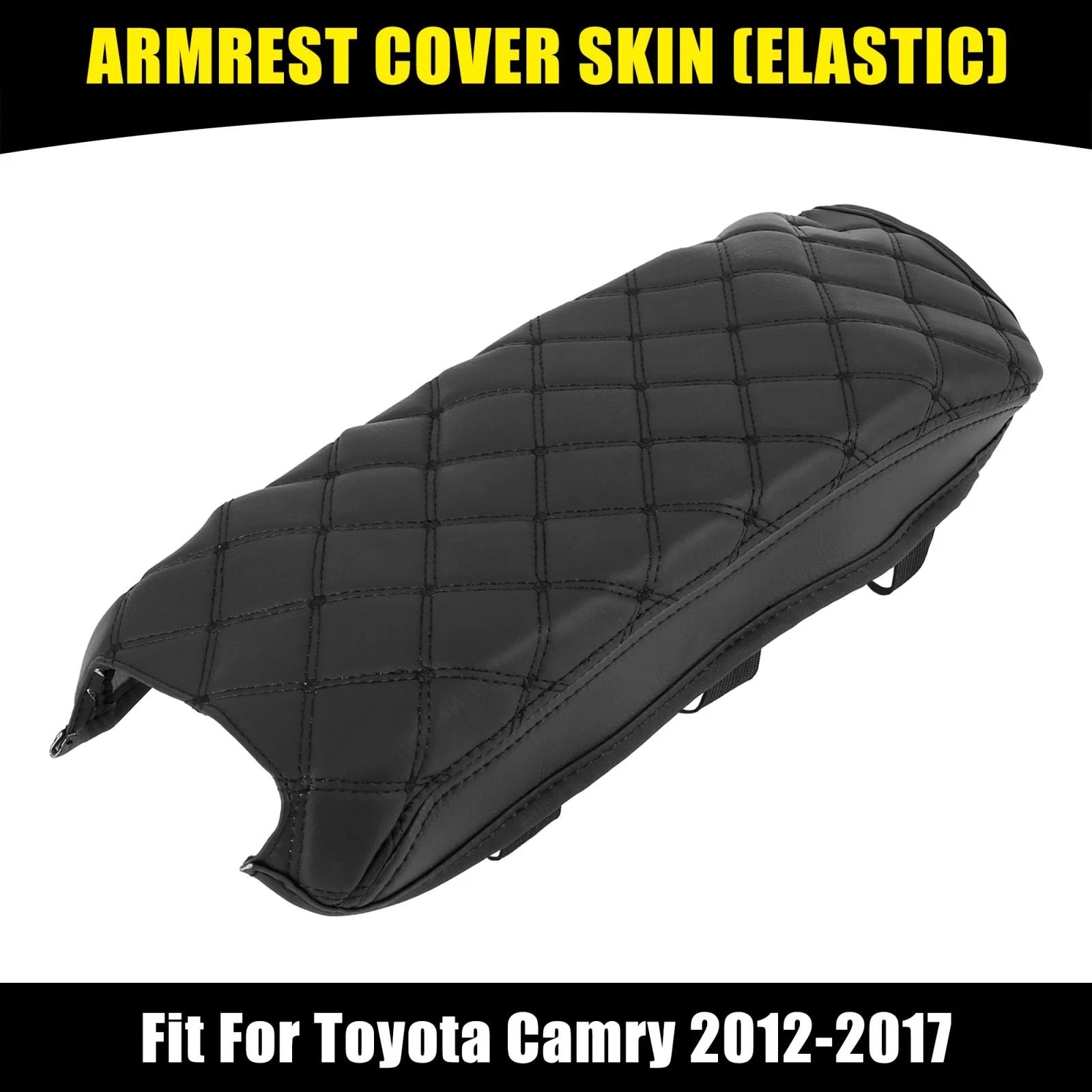 Center Console Lid Armrest Cover for Toyota Camry (2012–2017) Black