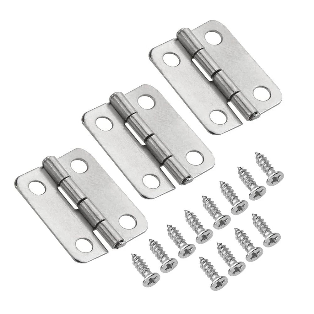 50Pcs Silver Metal Hinges for DIY Craft Jewelry Box (16x13mm)