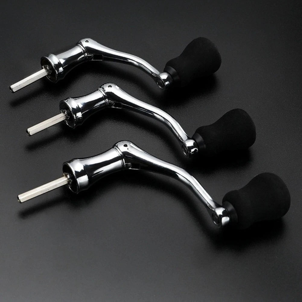 Foldable Crank Handle for 4000 6000 Fishing Reels (Metal Silver)