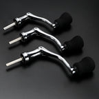 Foldable Crank Handle for 4000 6000 Fishing Reels (Metal Silver)