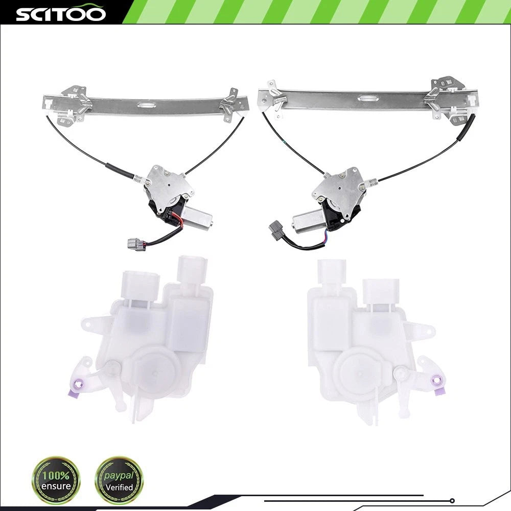 Set of 2 Door Lock Actuator & Window Regulator for Honda Accord