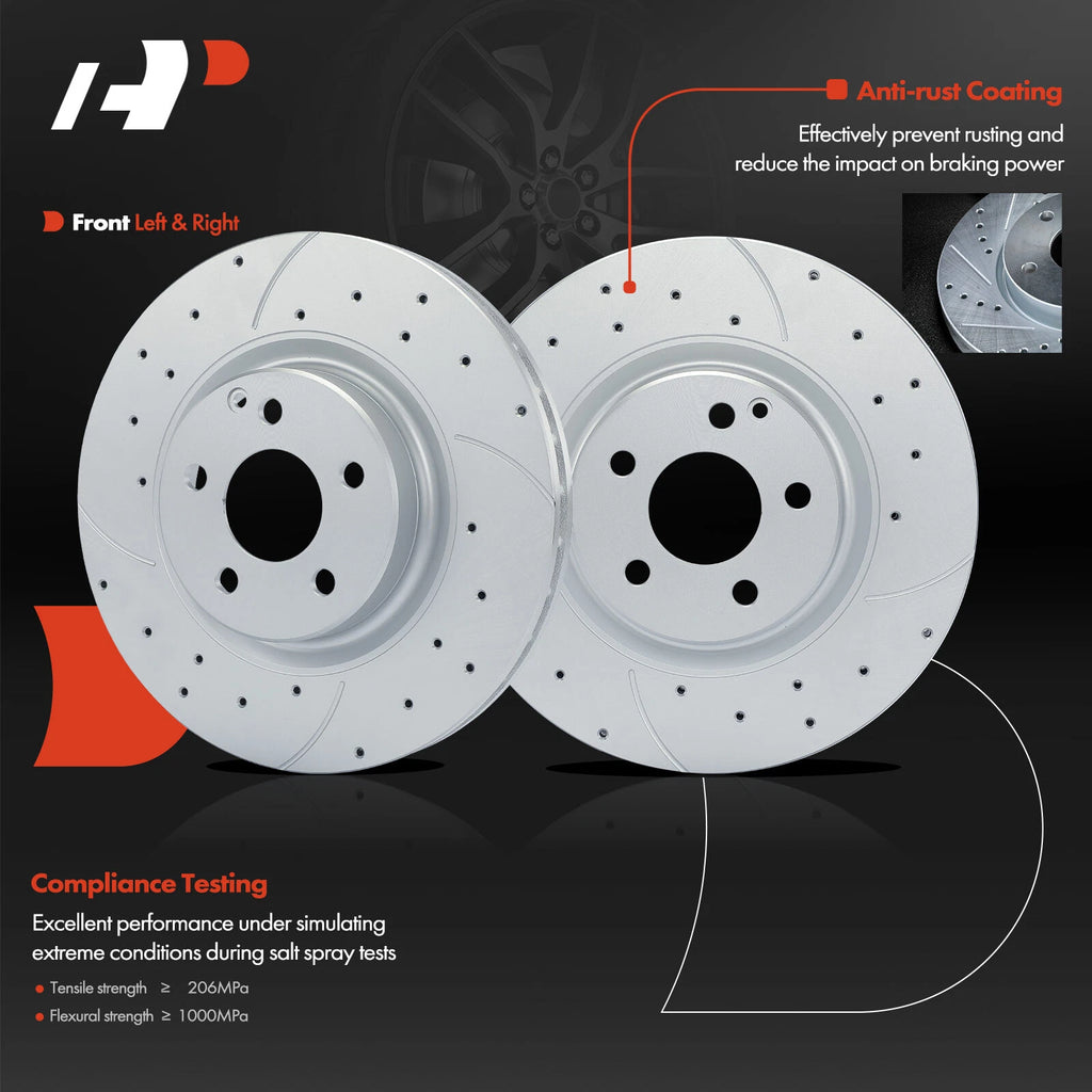 Front Side Drilled Brake Rotors for Mercedes-Benz E550 (2007-2009)