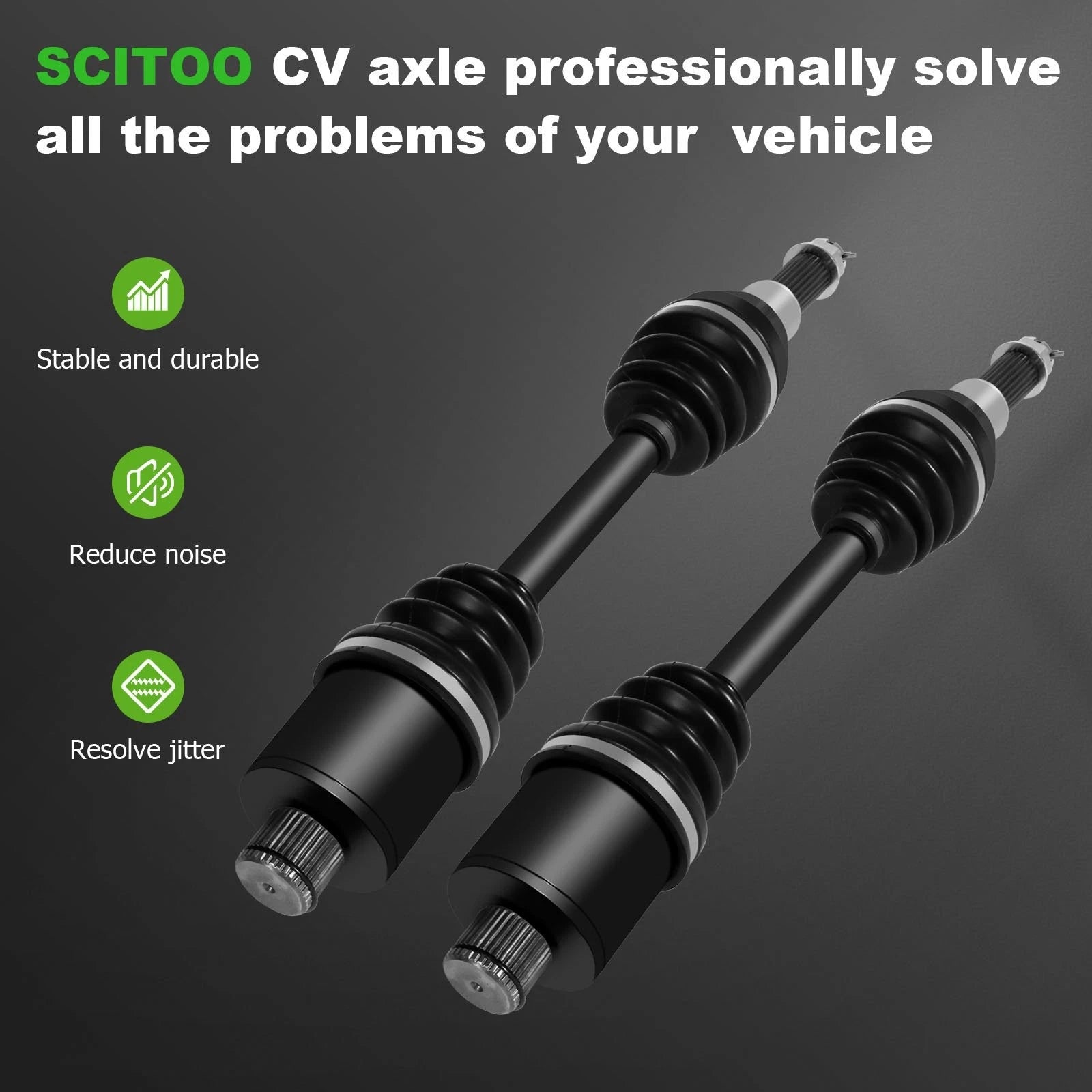 Set of 2 Rear CV Joint Axles for Polaris Diesel 455 (2000–2001)
