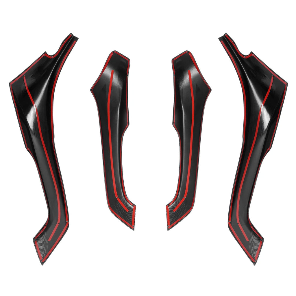 Set of 4 Interior Door Armrest Cover Trim for Acura TSX (2009–2014) Carbon Fiber Look