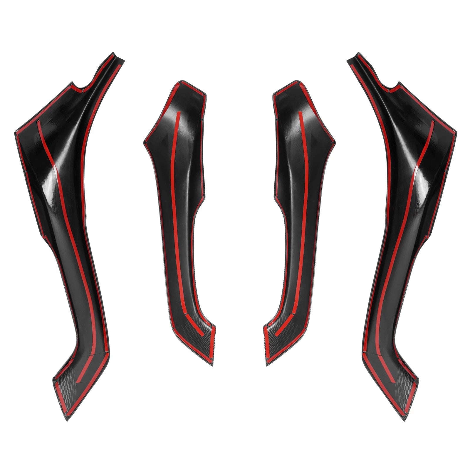 Set of 4 Interior Door Armrest Cover Trim for Acura TSX (2009–2014) Carbon Fiber Look