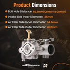 Carburetor with Fuel Filter Kit for Lincoln Welder SA-200 SA-250 (Gas)