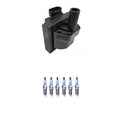 Set of 6 Hitachi Ignition Coils & Denso Iridium Spark Plugs for Sierra 1500 (1999–2006)