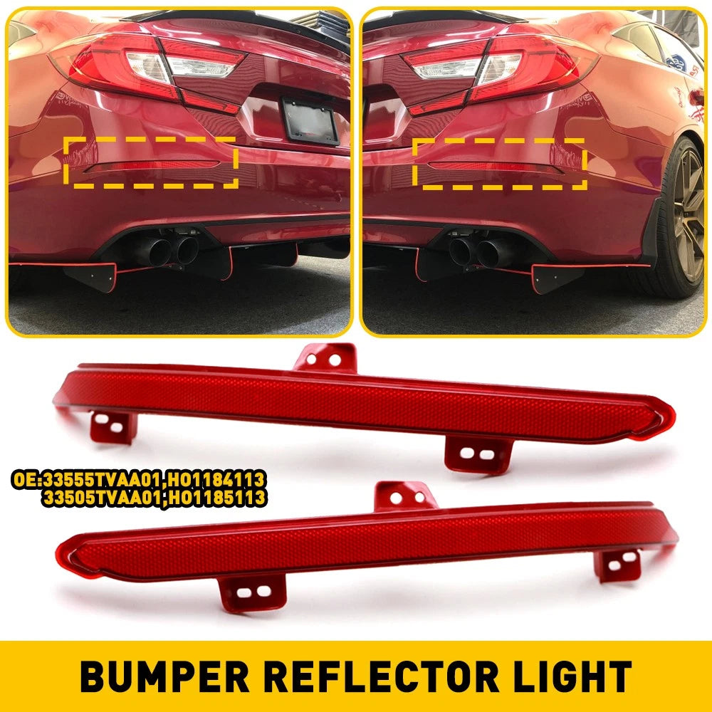 2X Rear Bumper Reflector Light for Honda Accord (2018–2021) Left & Right