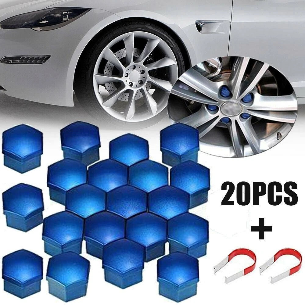 Set of 20 Plastic Wheel Nut Caps for (17mm)