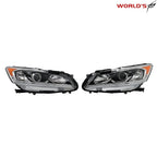 Set of 2 Halogen Headlights with LED DRL for Honda Accord (2016–2017)