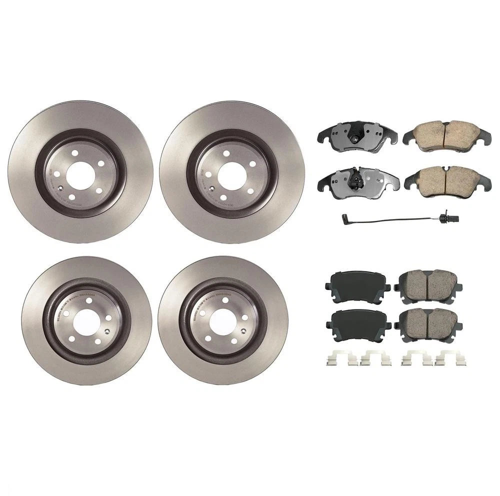 Set of 4 Akebono Front Rear Brake Pads Rotors for Audi S4 S5 (2009–2016)
