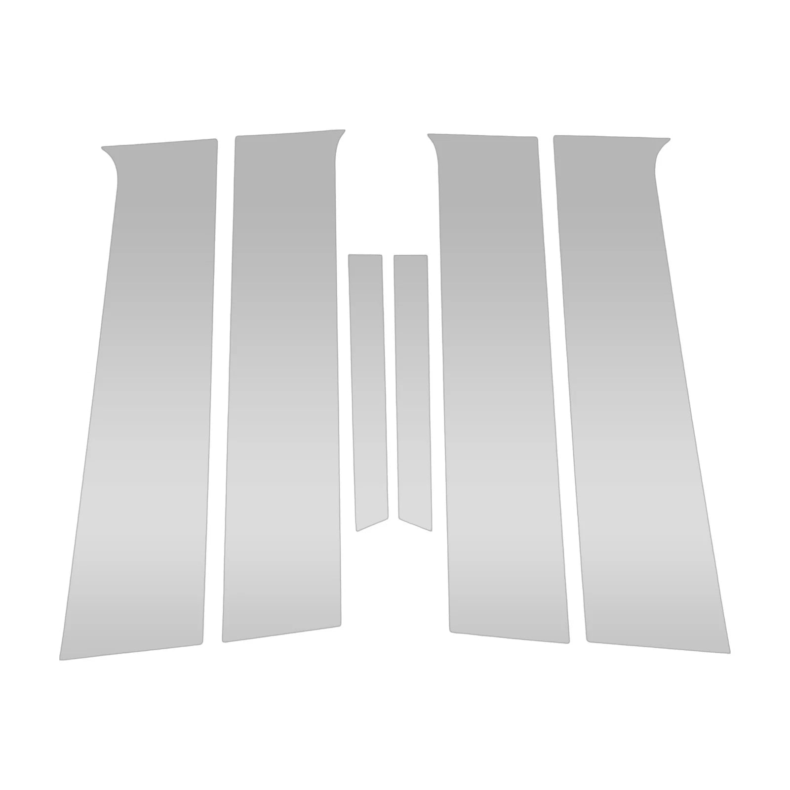 6 Pcs Pillar Window Trim for Chevy Aveo (2012–2023) Silver Tone