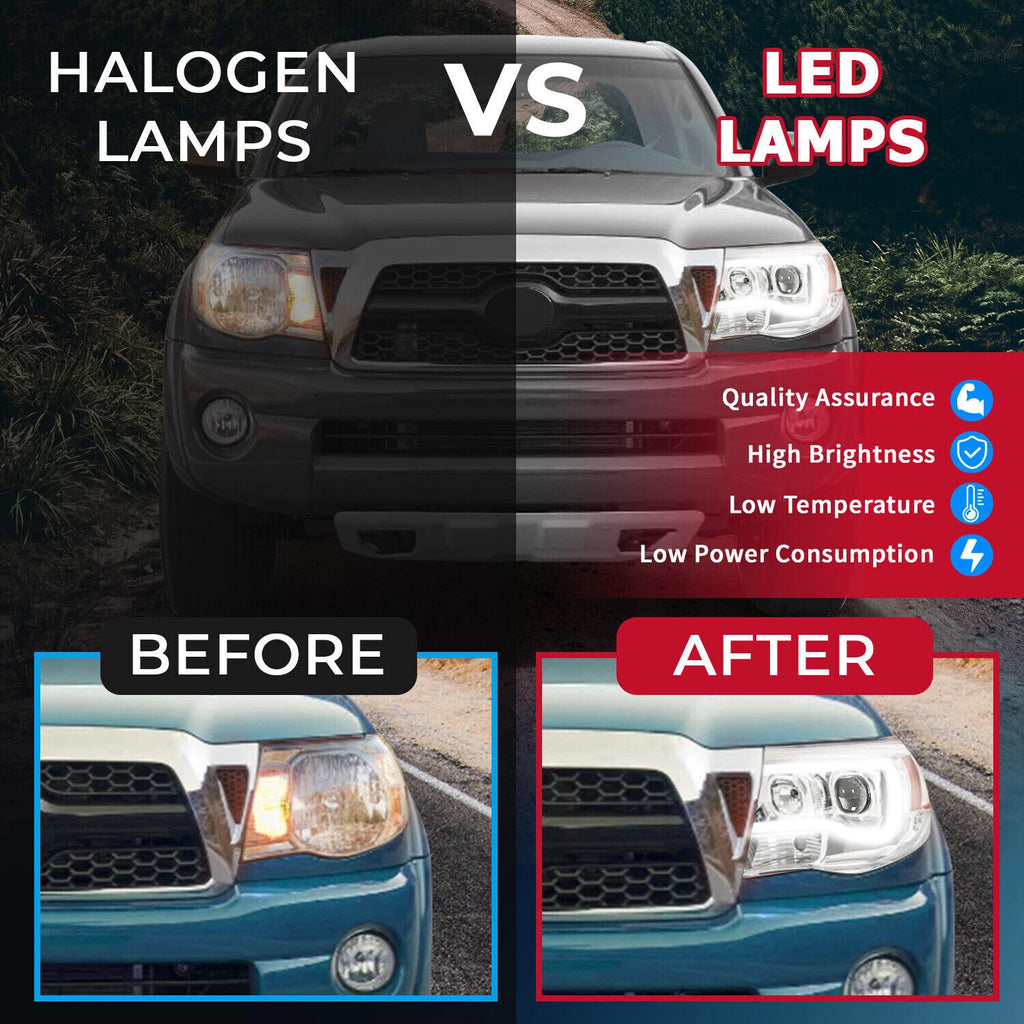 Set of 2 LED Headlights for Toyota Tacoma (2005-2011)