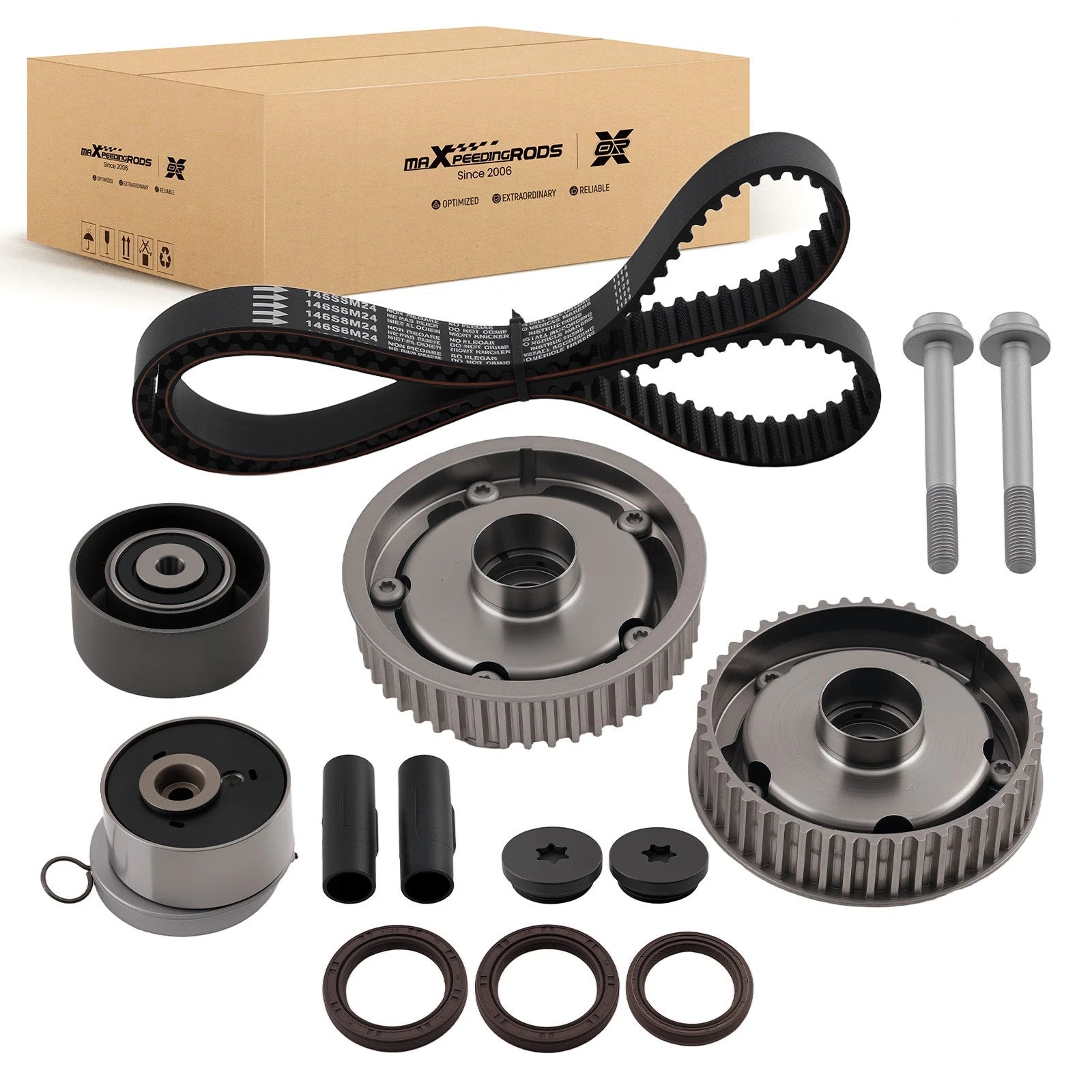 Timing Belt Kit VVT Sprocket Set for Chevrolet Sonic/Cruze 1.8L (2012–2019) K015603XS
