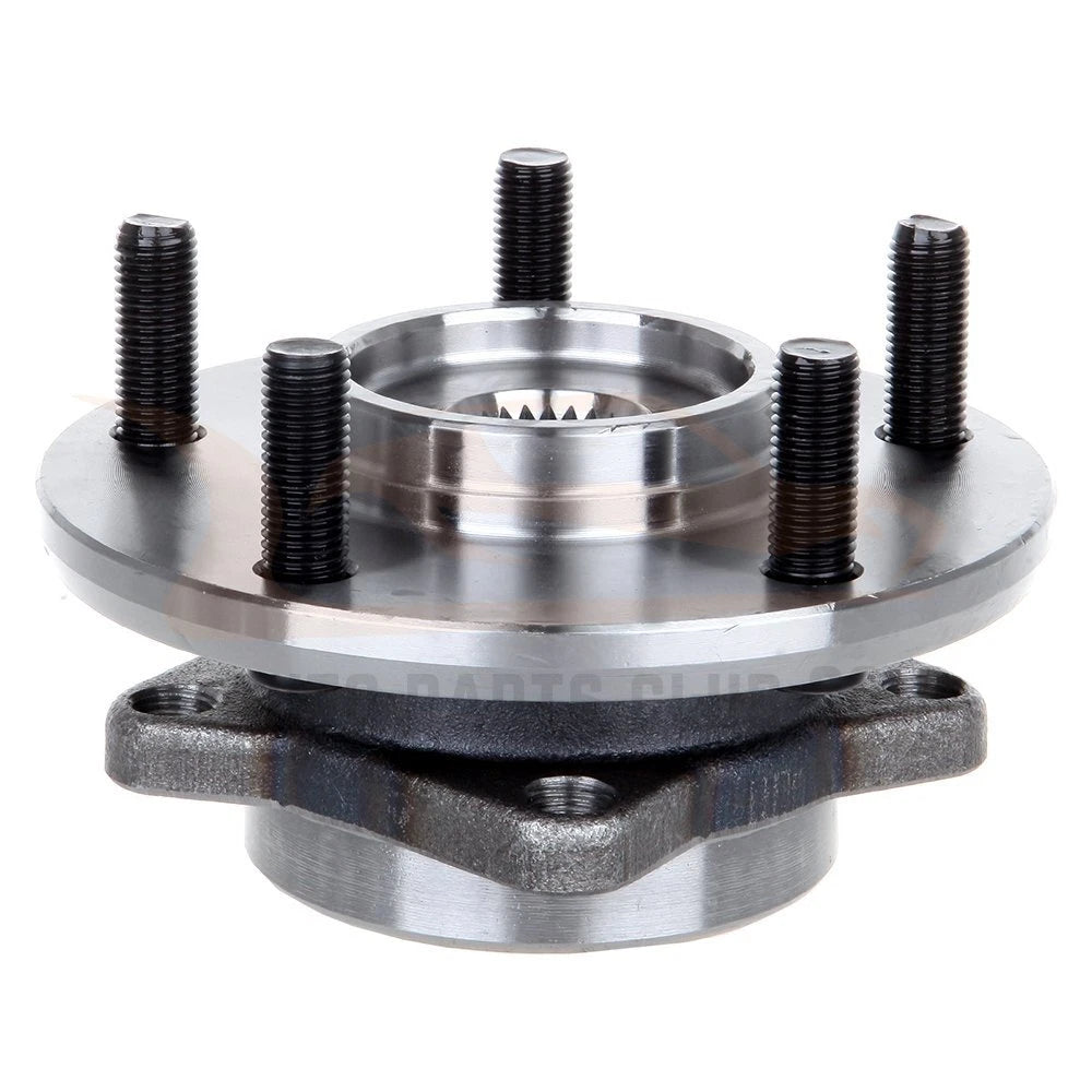 Set of 2 Front Wheel Hubs and Bearings + 2 Outer Tie Rod Ends for Chrysler