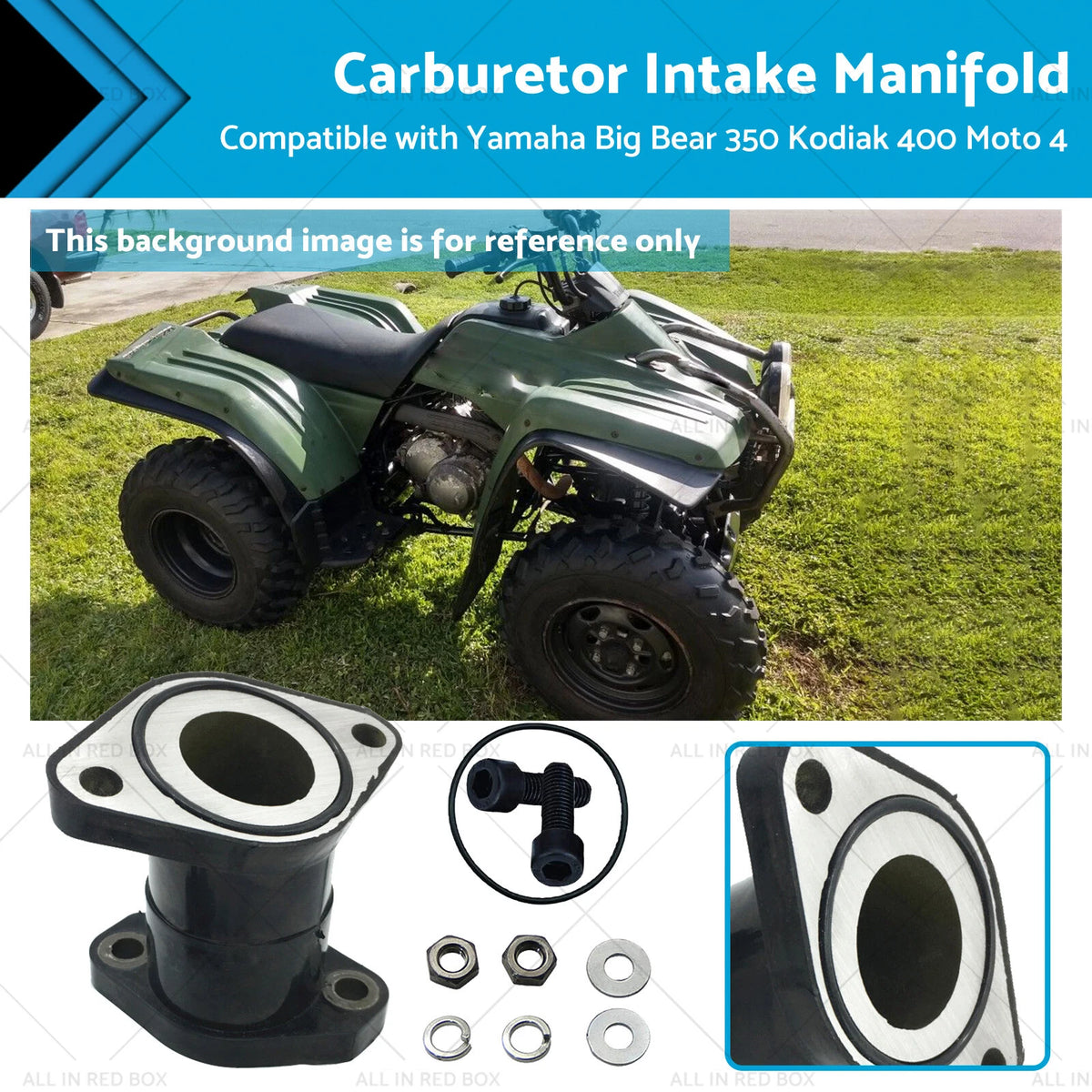 Carb Intake Manifold Boot for Yamaha Big Bear 350 Kodiak 400 (1990–2001)