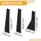 Set of 6 Door Pillar Window Trim for Honda CR-V (2011–2016) Black