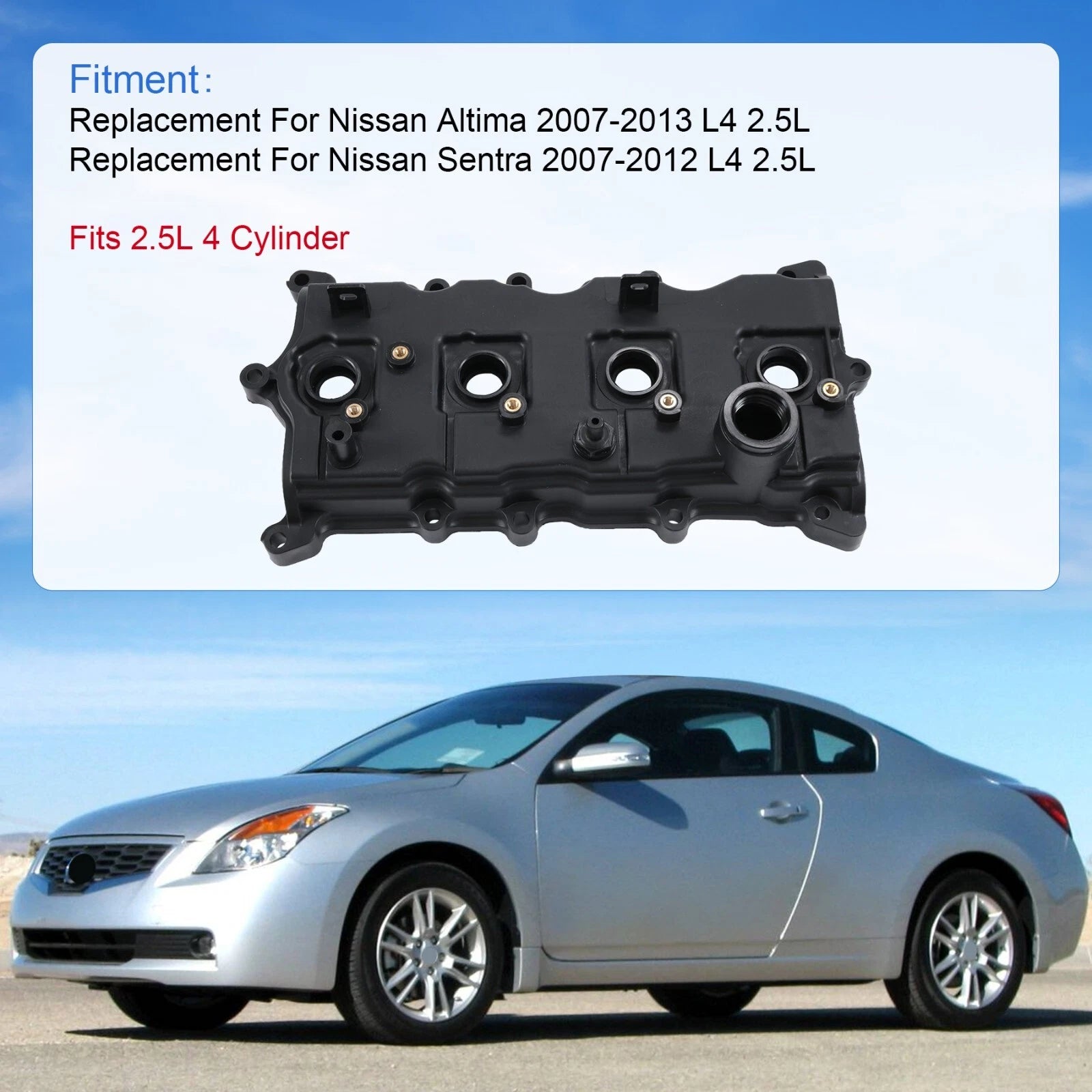 Valve Cover Set with Gasket & Bolts for Nissan Altima Sentra 2007–2012