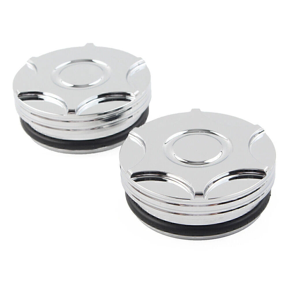 2X CNC Swingarm Pivot Bolt Covers for Harley V-Rod (2006–2017)