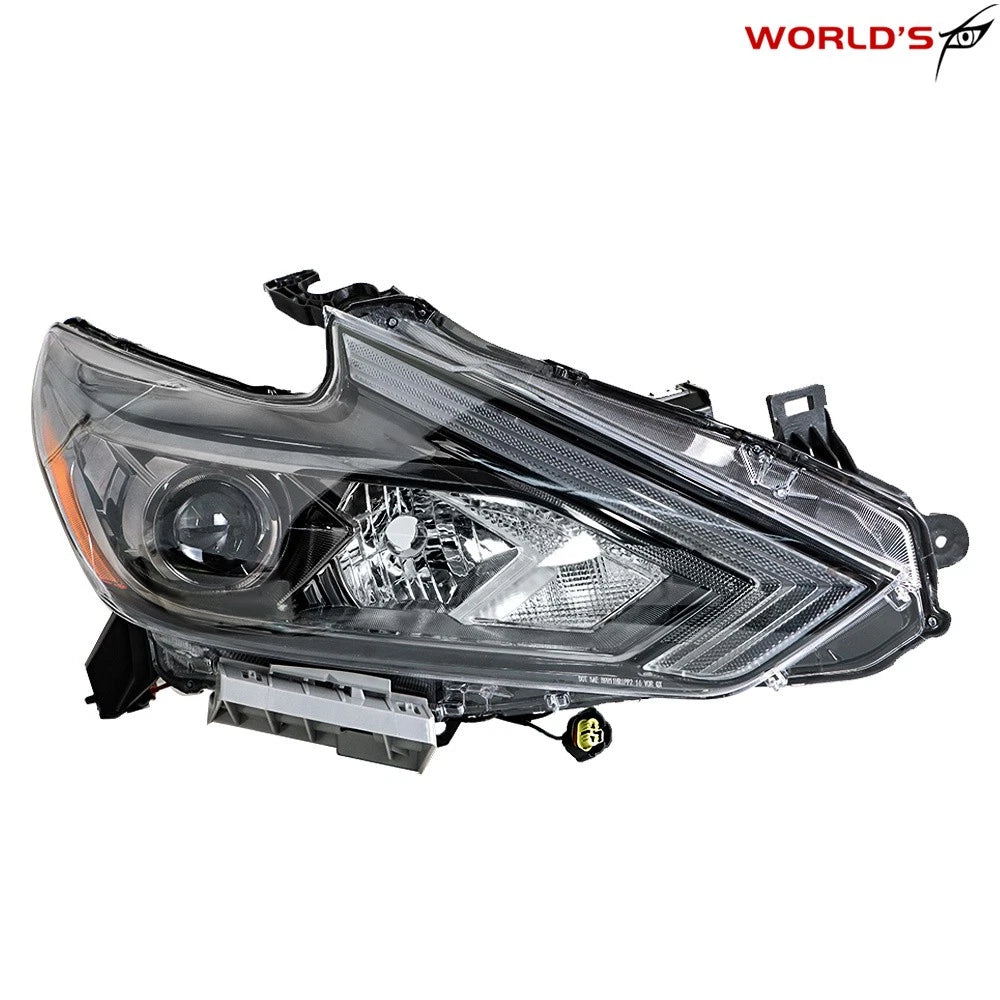 Headlight Assembly for Nissan Altima (2016–2018) Halogen Black Right Side