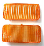 Front Amber Park Light Lamp Lens Replacement Pair for Chevrolet C10 (1967–1968)