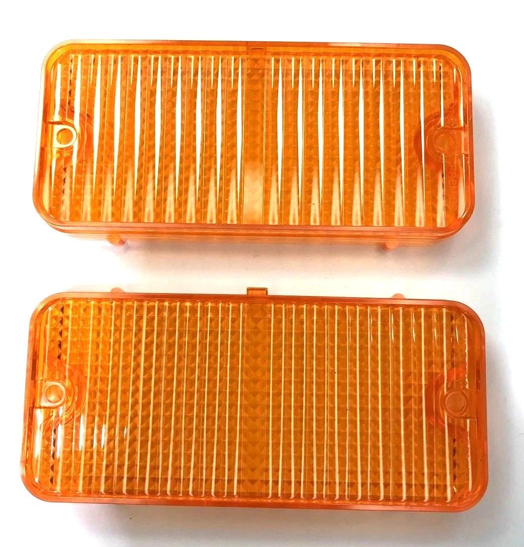 Front Amber Park Light Lamp Lens Replacement Pair for Chevrolet C10 (1967–1968)