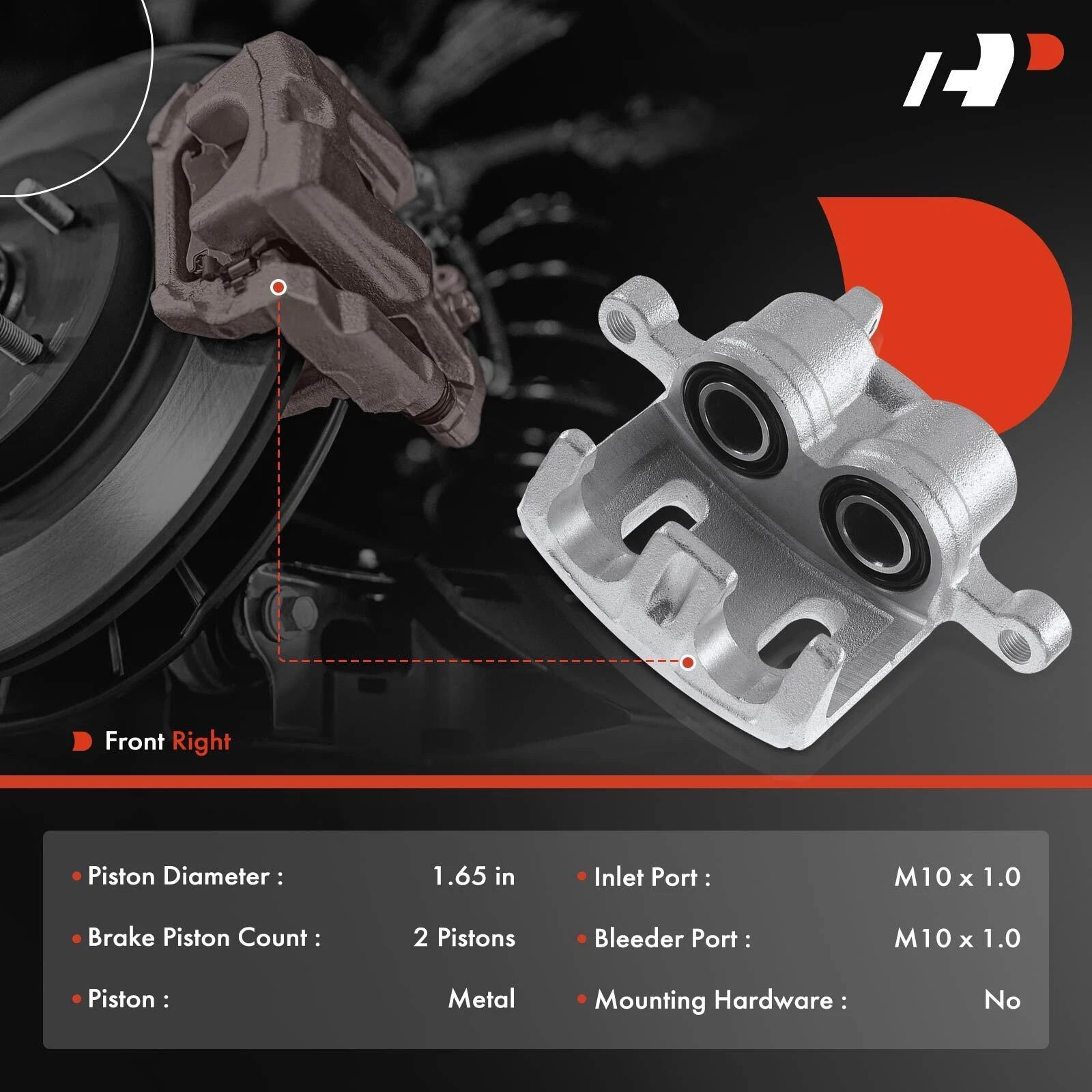 Front Right Brake Caliper for Mitsubishi Montero (1992-1996)