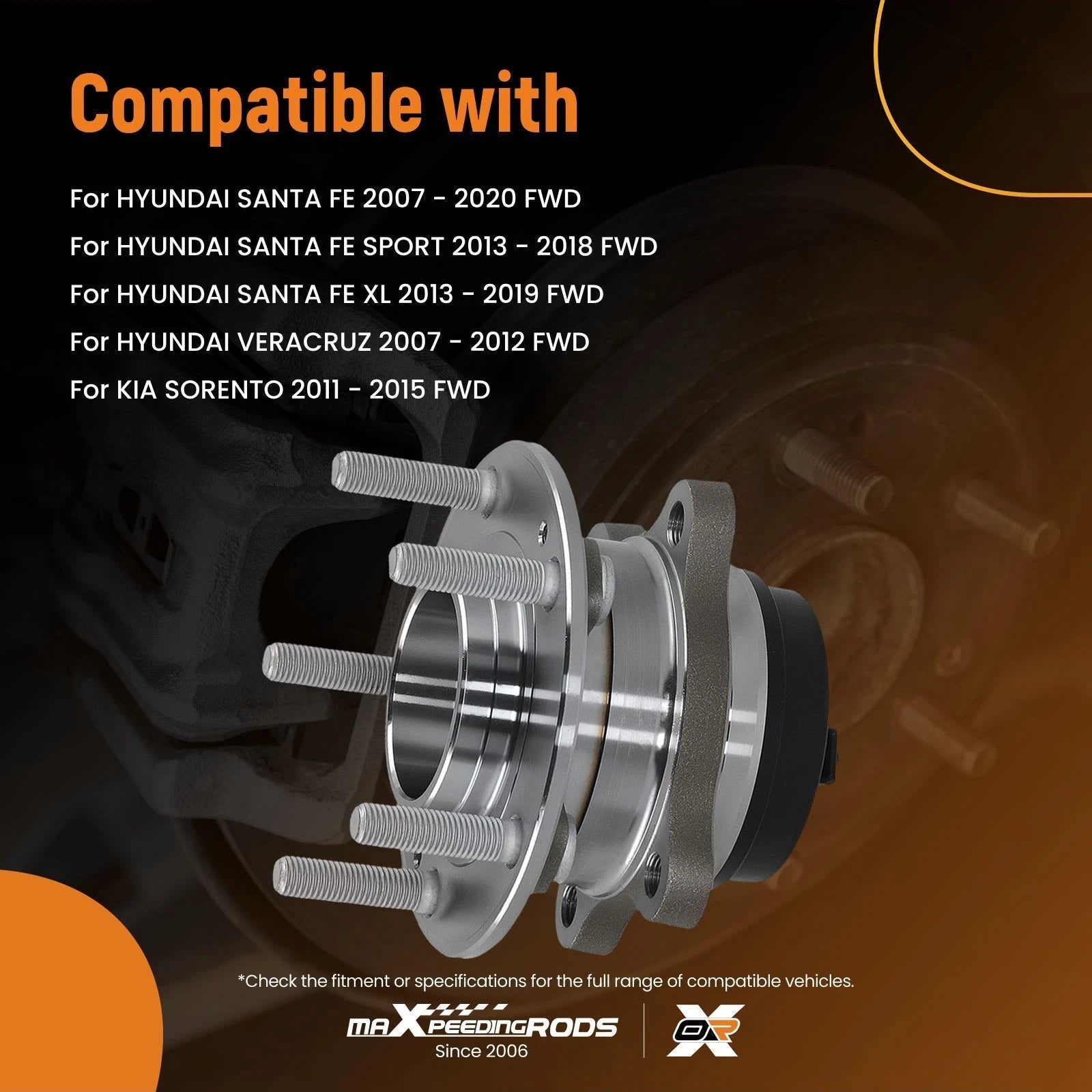 5-Bolt Rear Hub Assembly for Hyundai Veracruz (2007-2012)