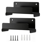 Set of 2 Black Heavy Duty Ladder Hooks for Garage Wall Organizer
