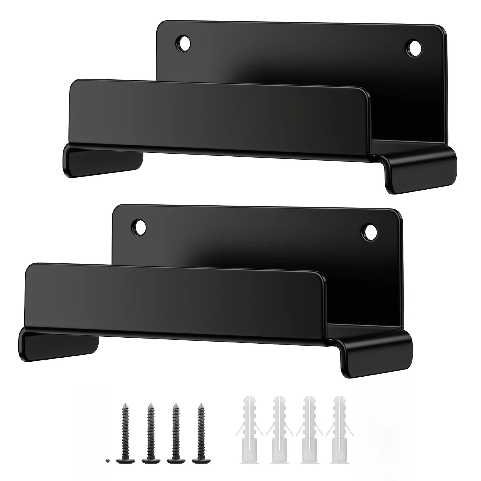 Set of 2 Black Heavy Duty Ladder Hooks for Garage Wall Organizer