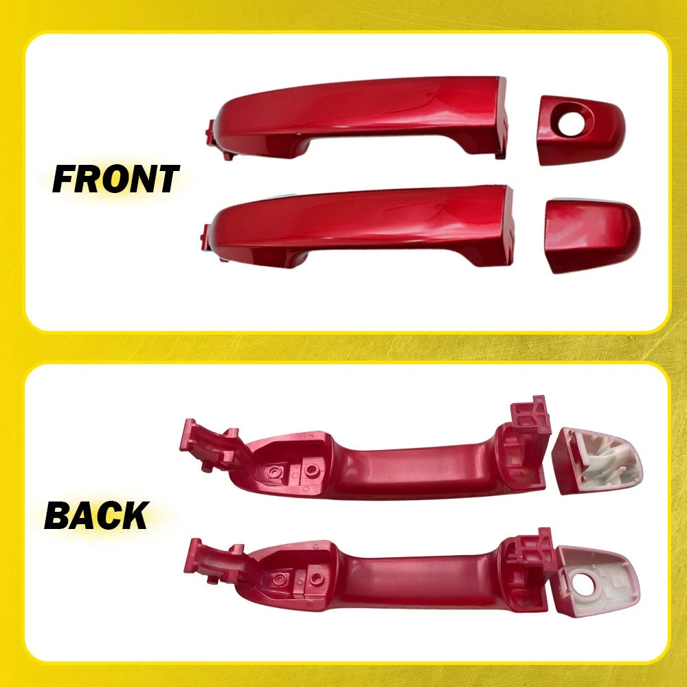 Front Door Handle Set for 2012-2017 Toyota Camry (Red)
