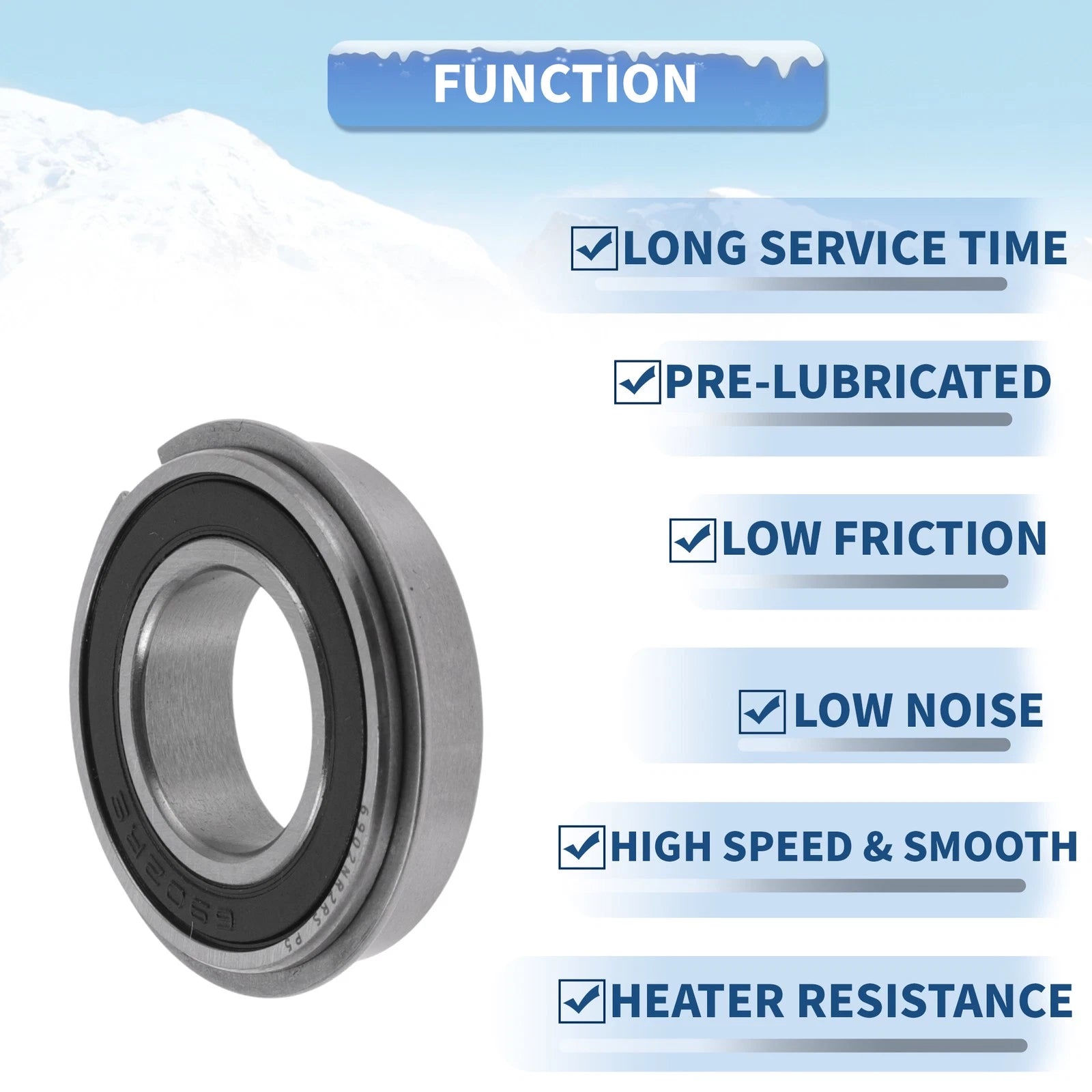 6902NR2RS Deep Groove Ball Bearing for Scooter Skateboard (15x28x7mm)
