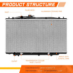 Aluminum Core Radiator for Honda Accord Hybrid 2005–2007 DPI-2783