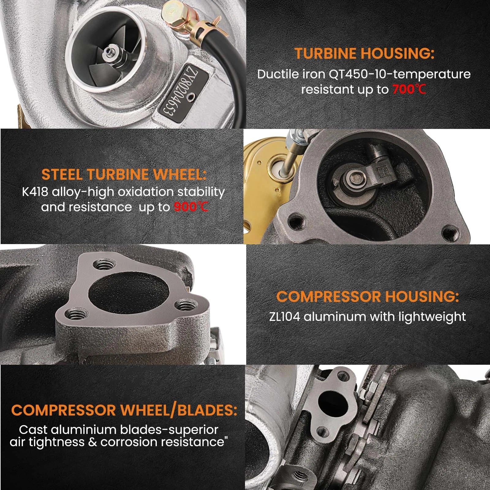 K04 Turbocharger for VW Passat 1.8T, Audi A4 Quattro (Up to 250HP)